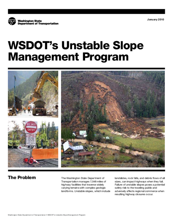 (PDF) Washington State Department of Transportation @BULLET WSDOT's ...