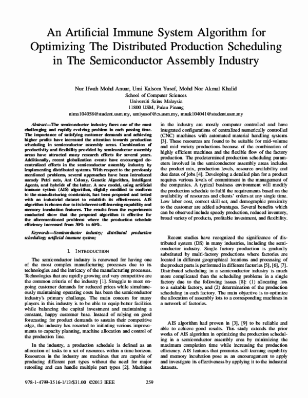 (PDF) An artificial immune system algorithm for optimizing the ...