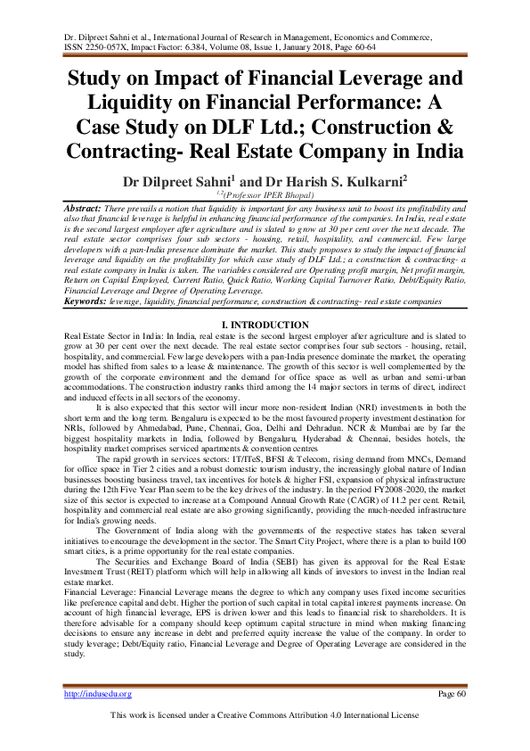 (PDF) Study on Impact of Financial Leverage and Liquidity on Financial ...