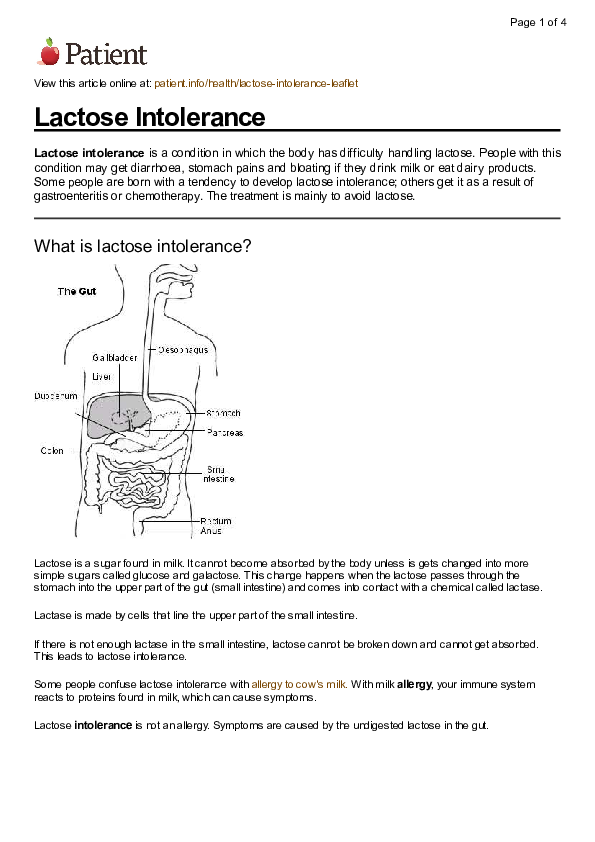 (PDF) Lactose Intolerance