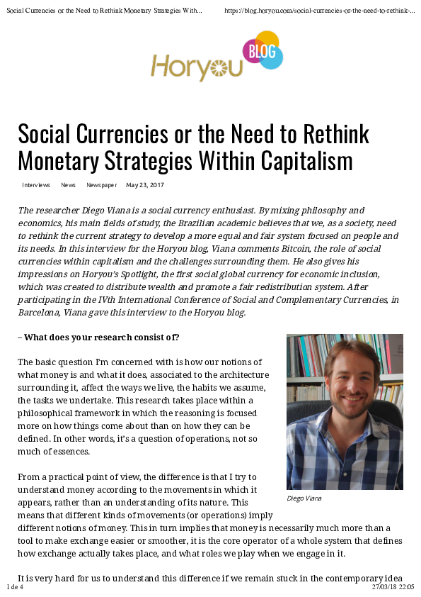 (PDF) Social Currencies or the Need to Rethink Monetary Strategies ...
