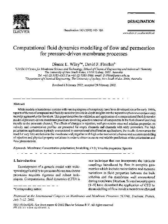 (PDF) Computational fluid dynamics modelling of flow and permeation for ...