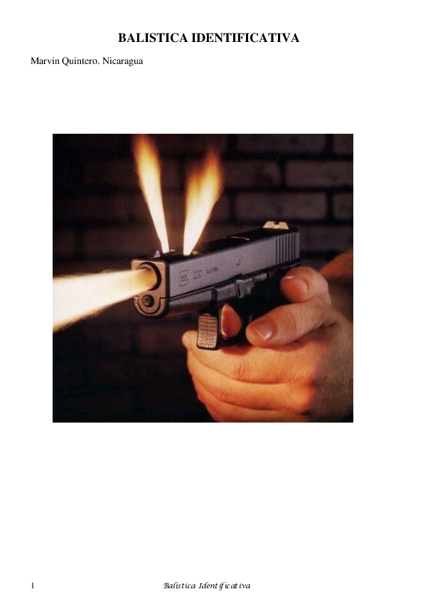 (DOC) Balistica Identificativa Marvin Quintero Nicaragua