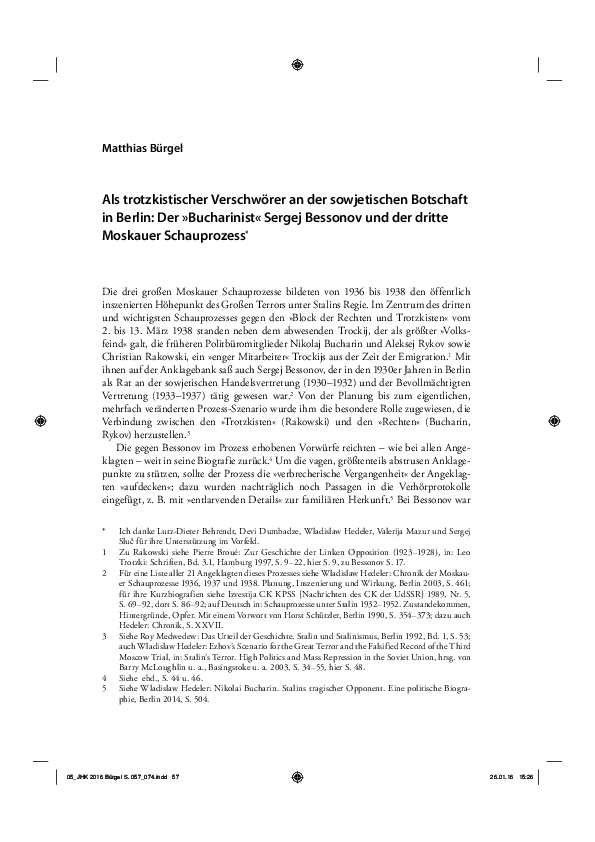 (PDF) Als trotzkistischer Verschwörer an der sowjetischen Botschaft in ...