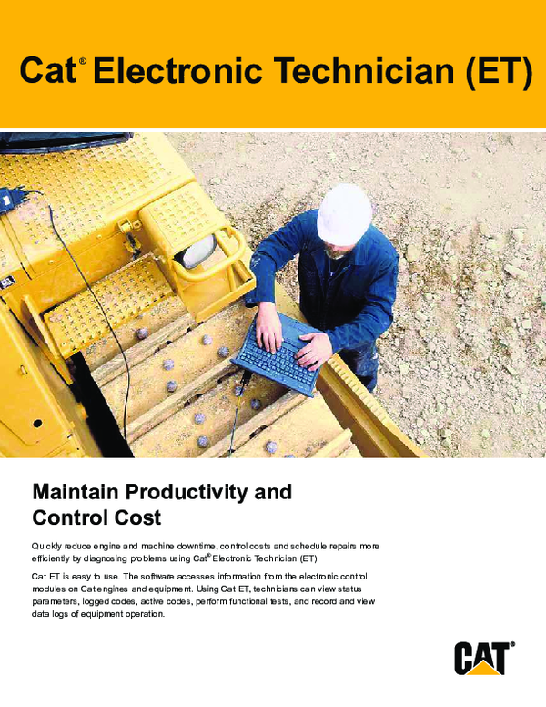 (PDF) Cat ® Electronic Technician (ET) Maintain Productivity and