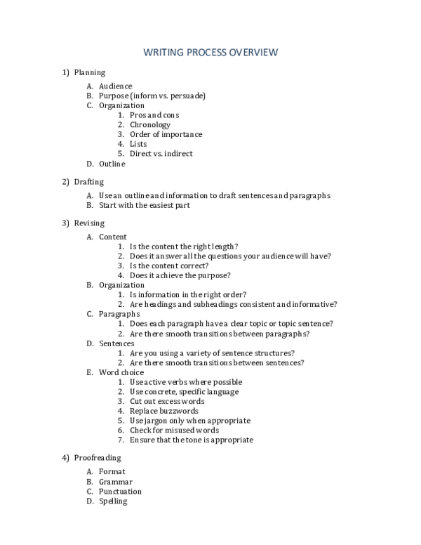 (PDF) WRITING PROCESS OVERVIEW