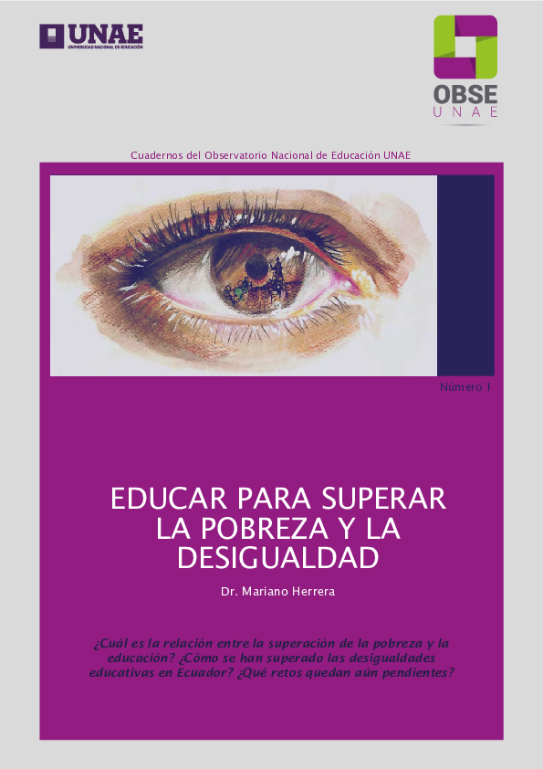 (PDF) EDUCAR PARA SUPERAR LA POBREZA Y LA DESIGUALDAD