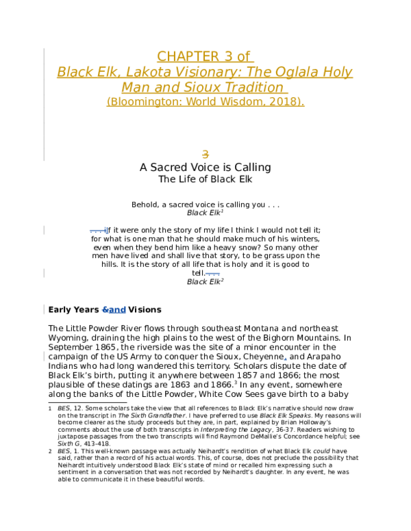 (DOC) A Sacred Voice is Calling The Life of Black Elk Harry Oldmeadow Academia.edu