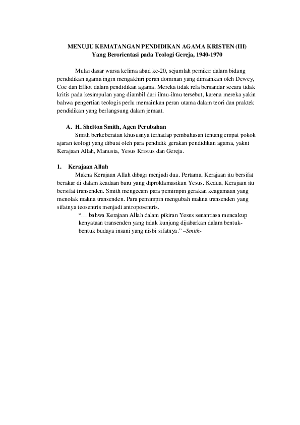 Pdf Menuju Kematangan Pendidikan Agama Kristen Natanael A Tarigan Academia Edu