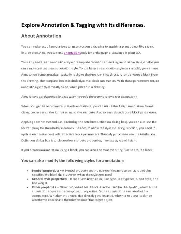 (DOC) Explore Annotation & Tagging with its differences