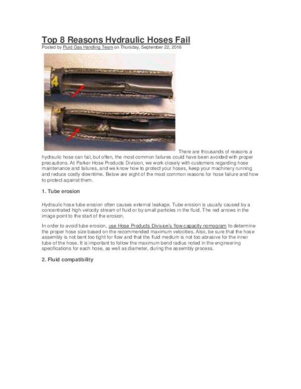 (PDF) Top 8 Reasons Hydraulic Hoses Fail Hugo Alexander Sánchez