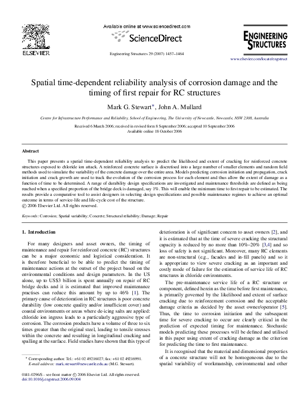(PDF) Stewart And Mullard Spatial time dependent reliability due to ...