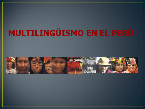 (PDF) MULTILINGÜISMO EN EL PERÚ