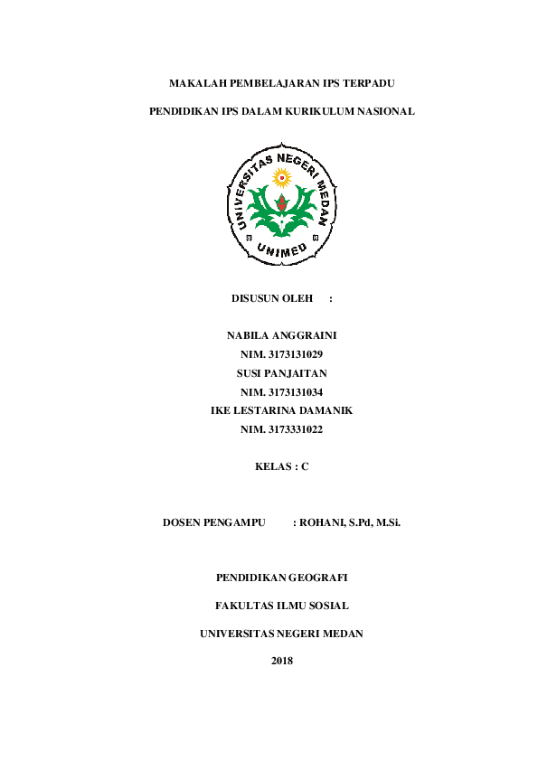 Makalah Ips Terpadu Guru Paud Makalah Ips Terpadu Guru Paud