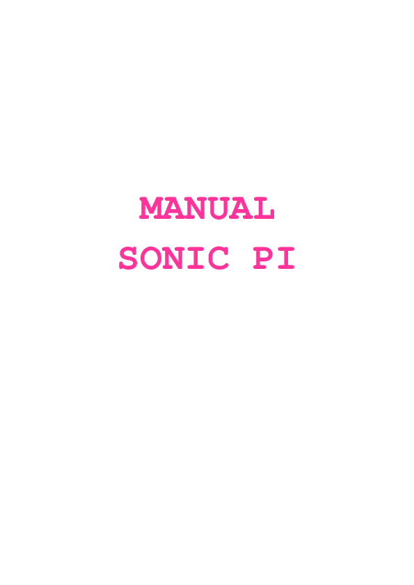 (PDF) Man sonic pi