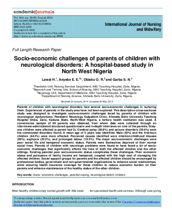 (PDF) International Journal of Nursing and Midwifery Socio-economic ...