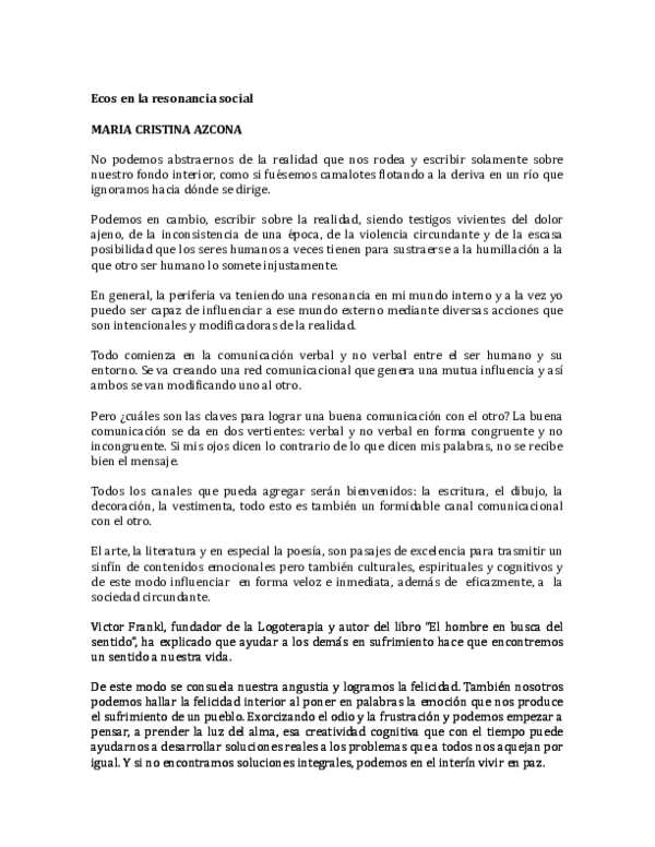 (DOC) Ecos en la resonancia social MARIA CRISTINA AZCONA