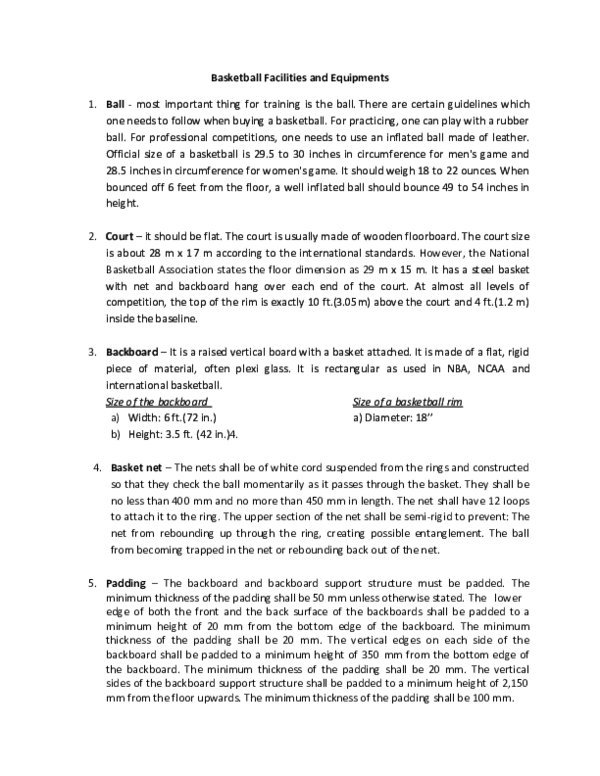 (DOC) Basketball Facilities and Equipments Lady Ann Murillo