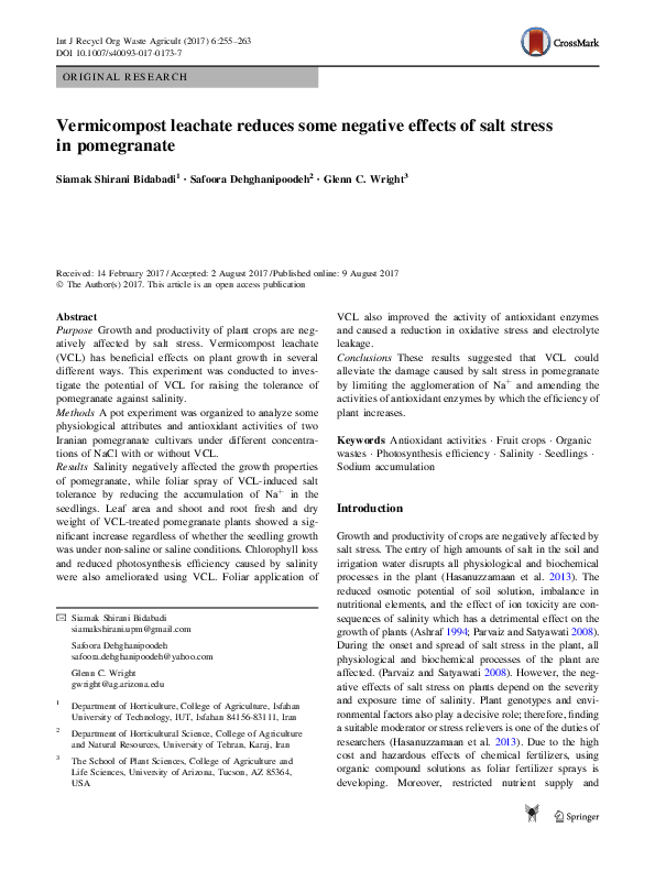 (PDF) leachate reduces some negative effects of salt