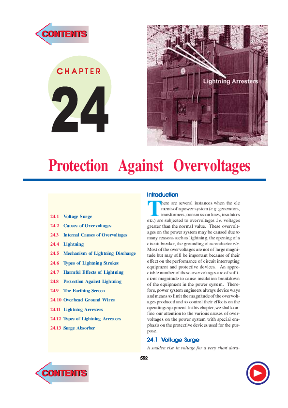 (PDF) Principles of Power System " Protection Against Overvoltages 24.1