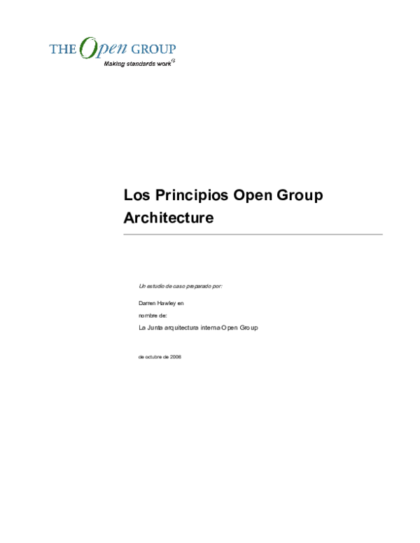 (PDF) Los Principios Open Group Architecture