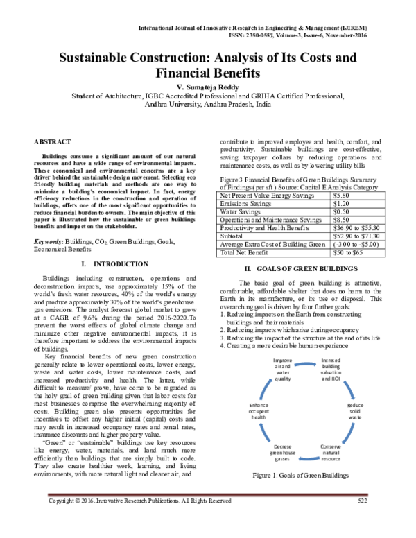 Image showcasing (PDF) Sustainable Construction: Analysis of Its Costs and Financial ...