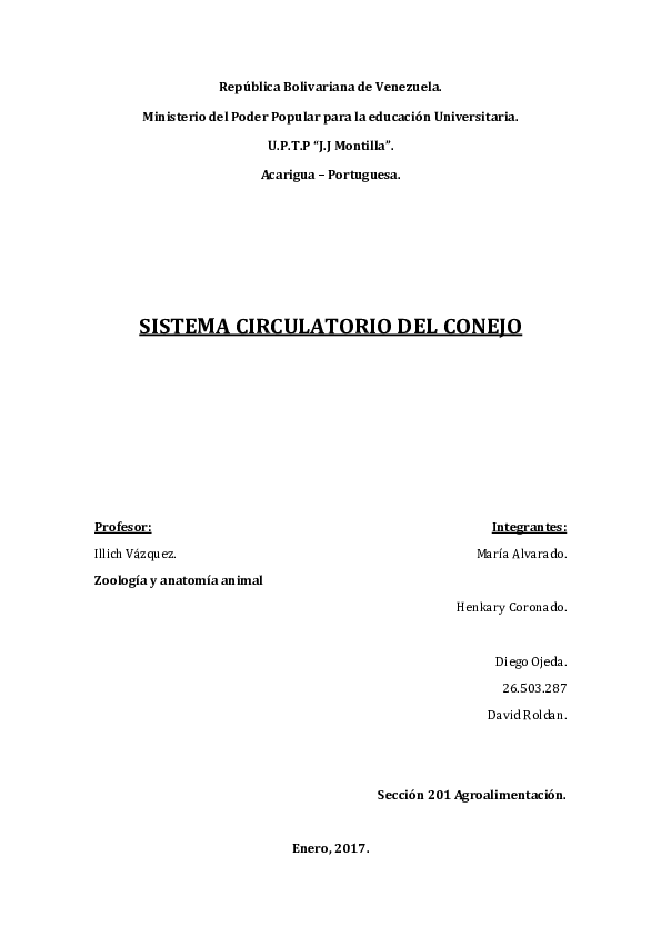 (DOC) SISTEMA CIRCULATORIO DEL CONEJO Diego Ojeda Academia.edu