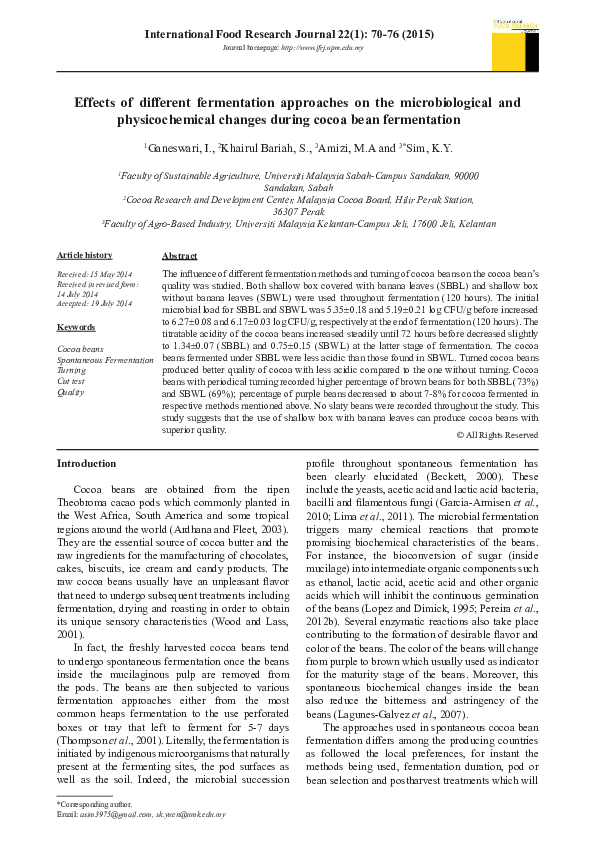 (PDF) Effects of different fermentation approaches on the ...