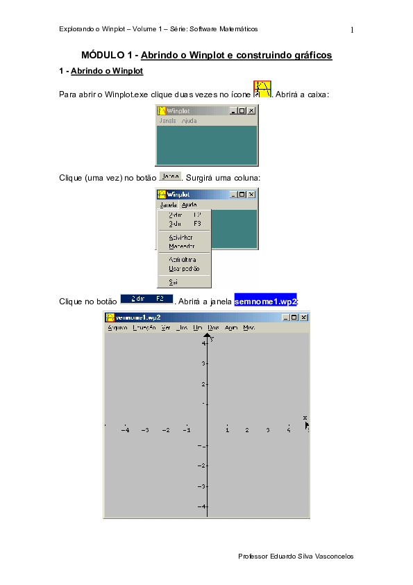 (PDF) Explorando o Winplot – Volume 1 – Série: Software Matemáticos ...