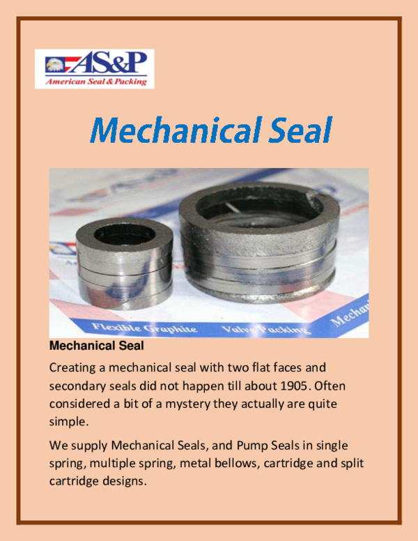 (PDF) Mechanical Seal Mymob Mob Academia.edu
