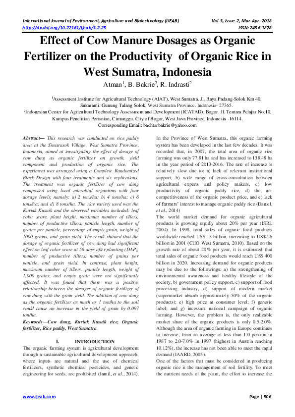 Importance of organic manure to the soil image