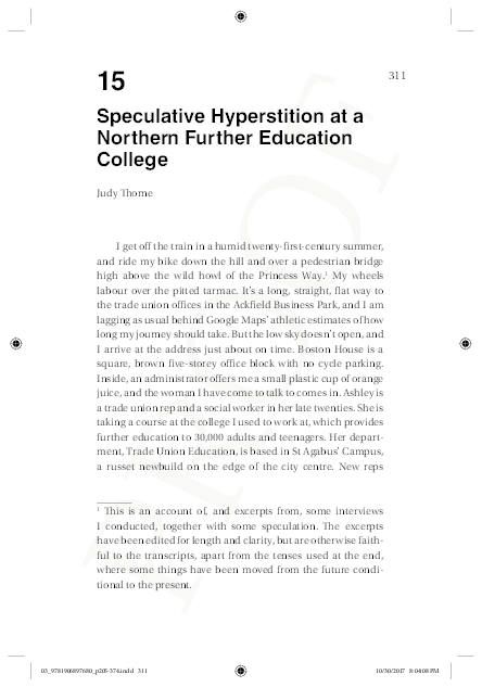 (PDF) Speculative Hyperstition at a Northern Further Education College