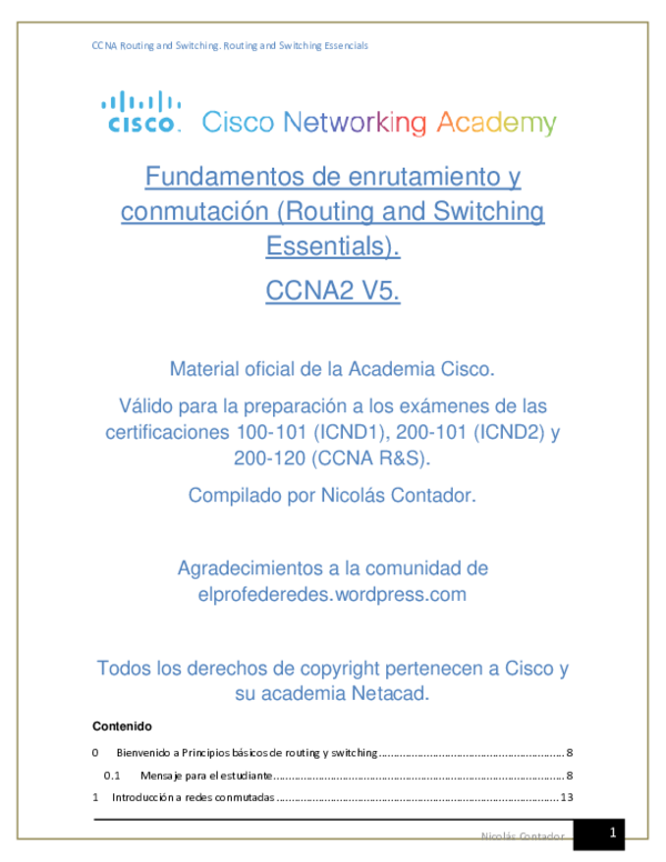 (PDF) CCNA Routing and Switching. Routing and Switching Essencials