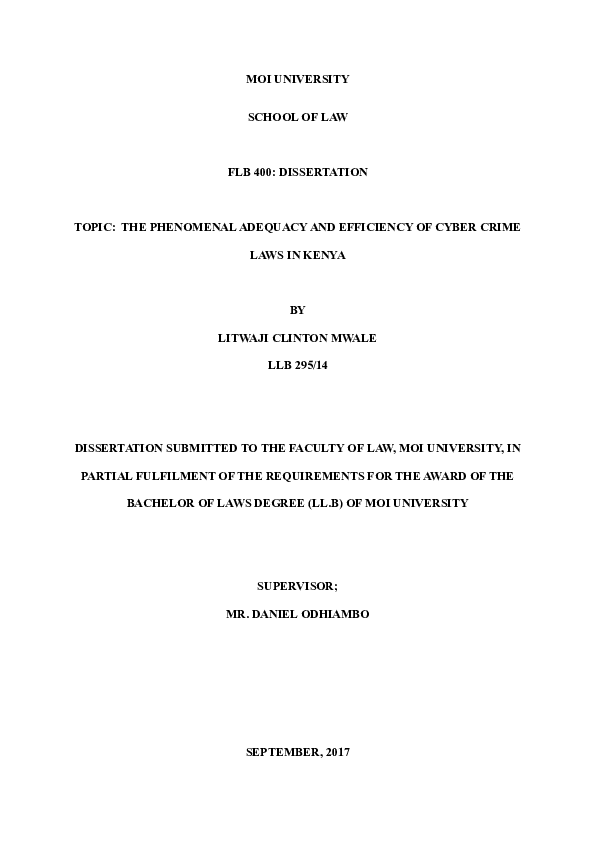 (DOC) THE PHENOMENAL ADEQUACY AND EFFICIENCY OF CYBER CRIME LAWS IN