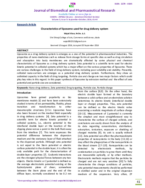 Liposome research papers picture