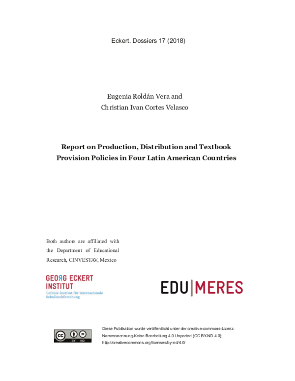 (PDF) Report on Production, Distribution and Textbook Provision ...