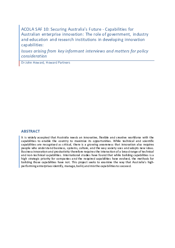 (PDF) ACOLA SAF 10 4 Howard Partners Interviews Report.pdf
