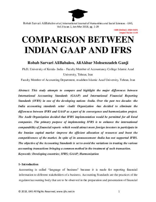 Pdf Comparison Between Indian Gaap And Ifrs Pdf Comparison Between Indian Gaap And Ifrs