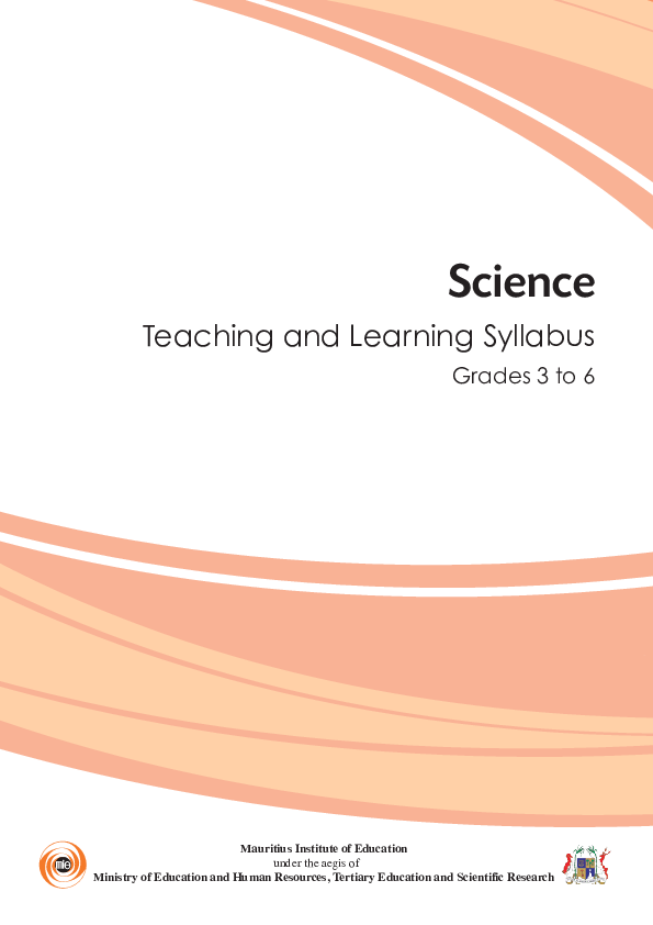 (PDF) Science Teaching and Learning Syllabus Grades 3 to 6 Mauritius ...