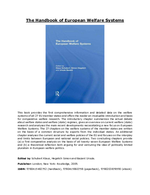 (PDF) Welfare Adaptation in a Divided State The Cypriot Welfare System