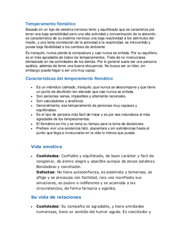 (DOC) Temperamento flemático