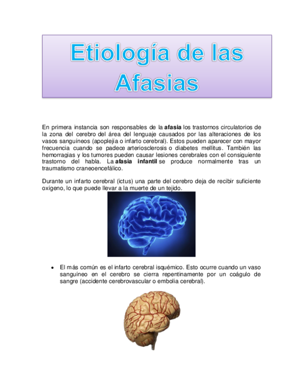Afasia de conducción síntomas de diabetes