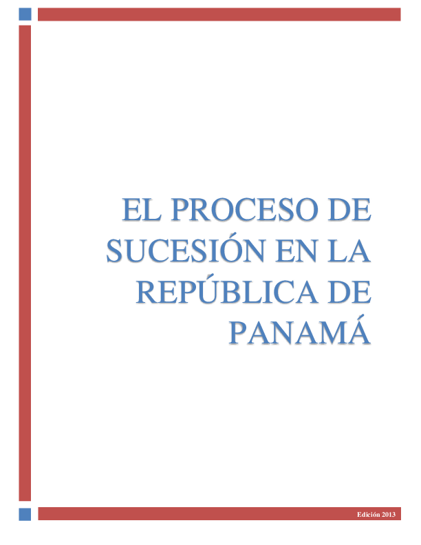 (PDF) El Proceso de Sucesión en la República de Panamá