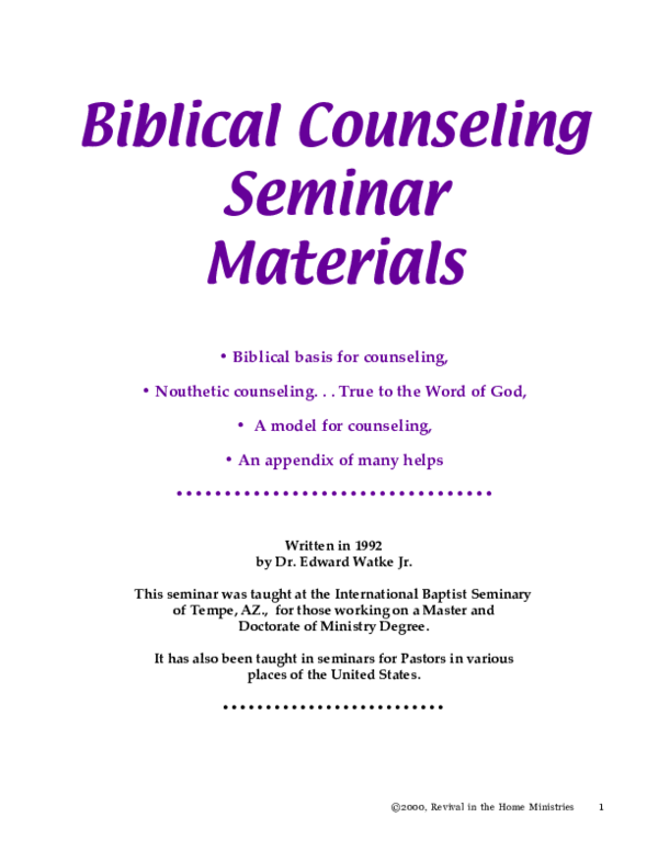Biblical counseling for missionaries image