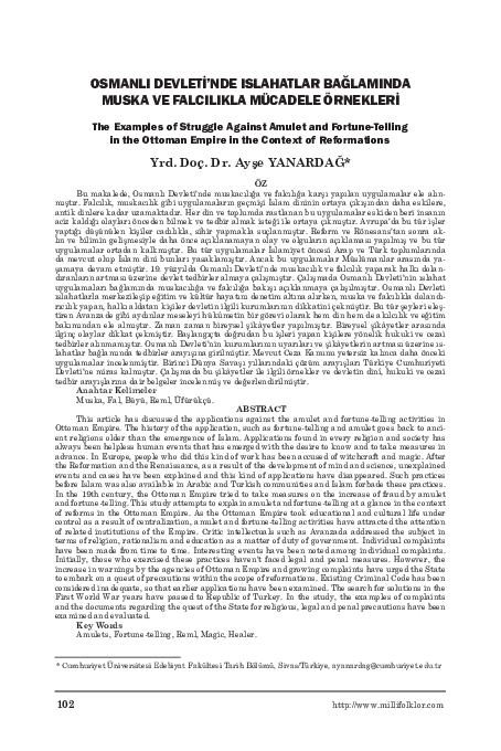  PDF The Examples Of Struggle Against Amulet And Fortune Telling In 