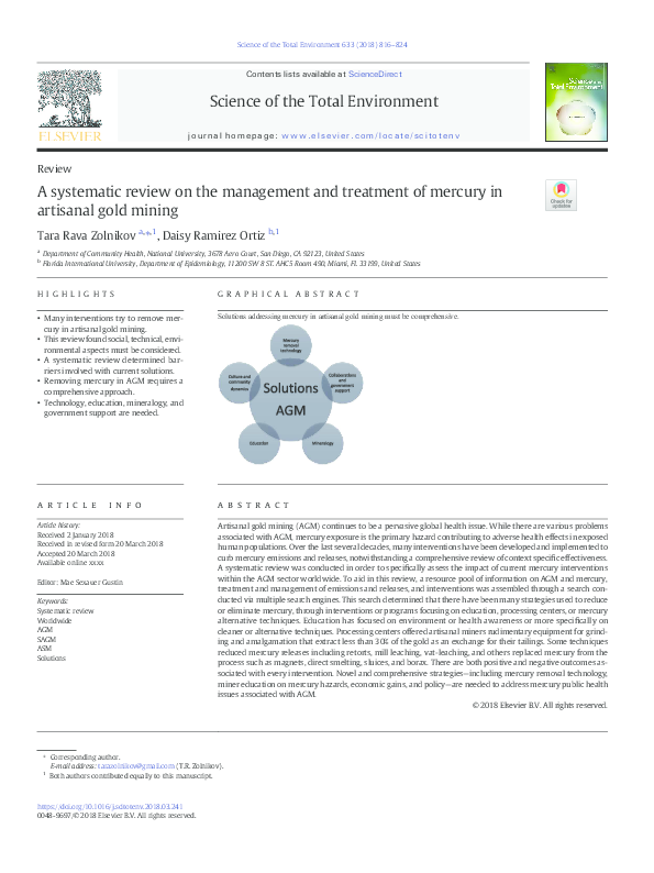 (PDF) A systematic review on the management and treatment of mercury in ...
