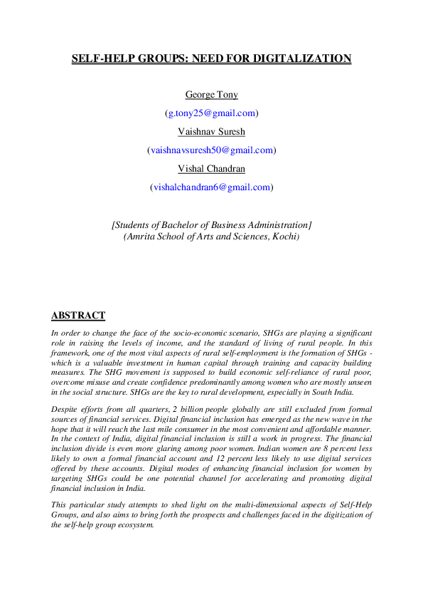 doc-self-help-groups-need-for-digitalization-george-tony-vaishnav