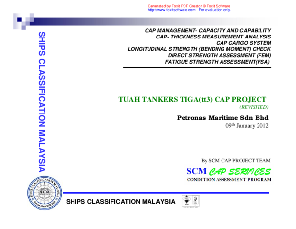 (PDF) Condition Assesment Program (CAP), FEM and FSA Presentation