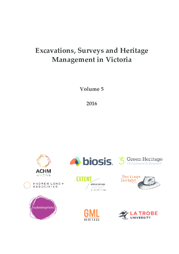 (PDF) Salvage excavations at VAHR 79211151 ‘Lyndhurst Inland Port 6’, Carrum Swamp Analysis of