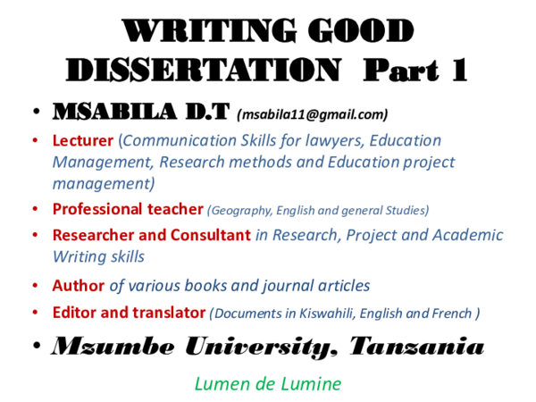 What is a dissertation picture